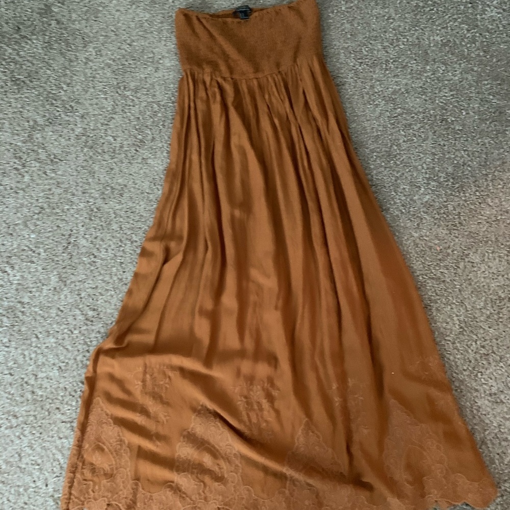 Rust Colored Strapless Dress Forever 21 Size M